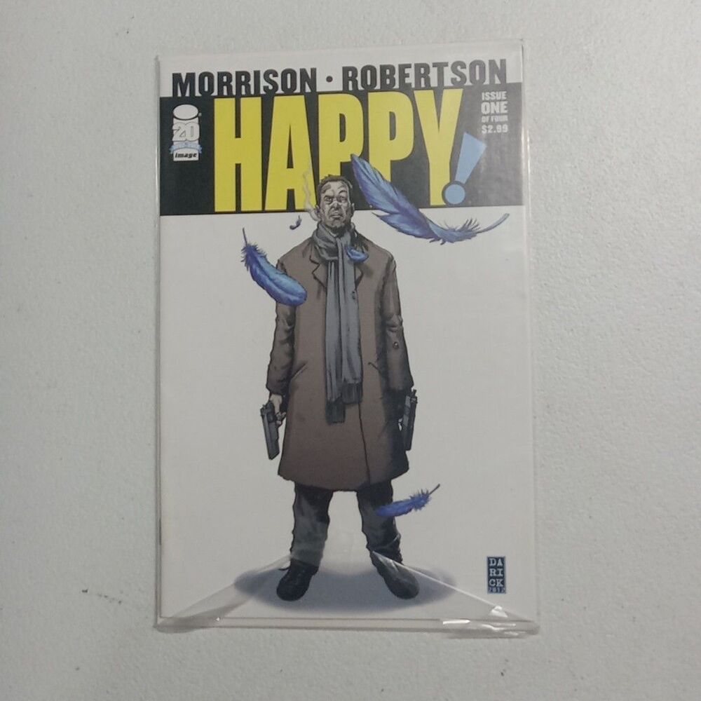 Happy! 1A, Image Comics, 2012, Tv Show, Morrison, NM Guy And Feathers On Cover